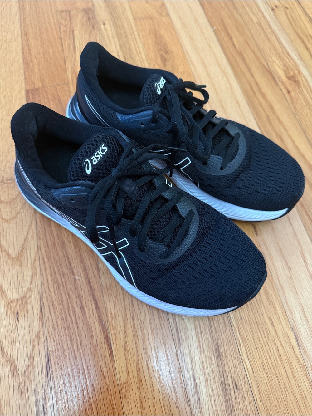 ASICS Black Sneakers with White Accents